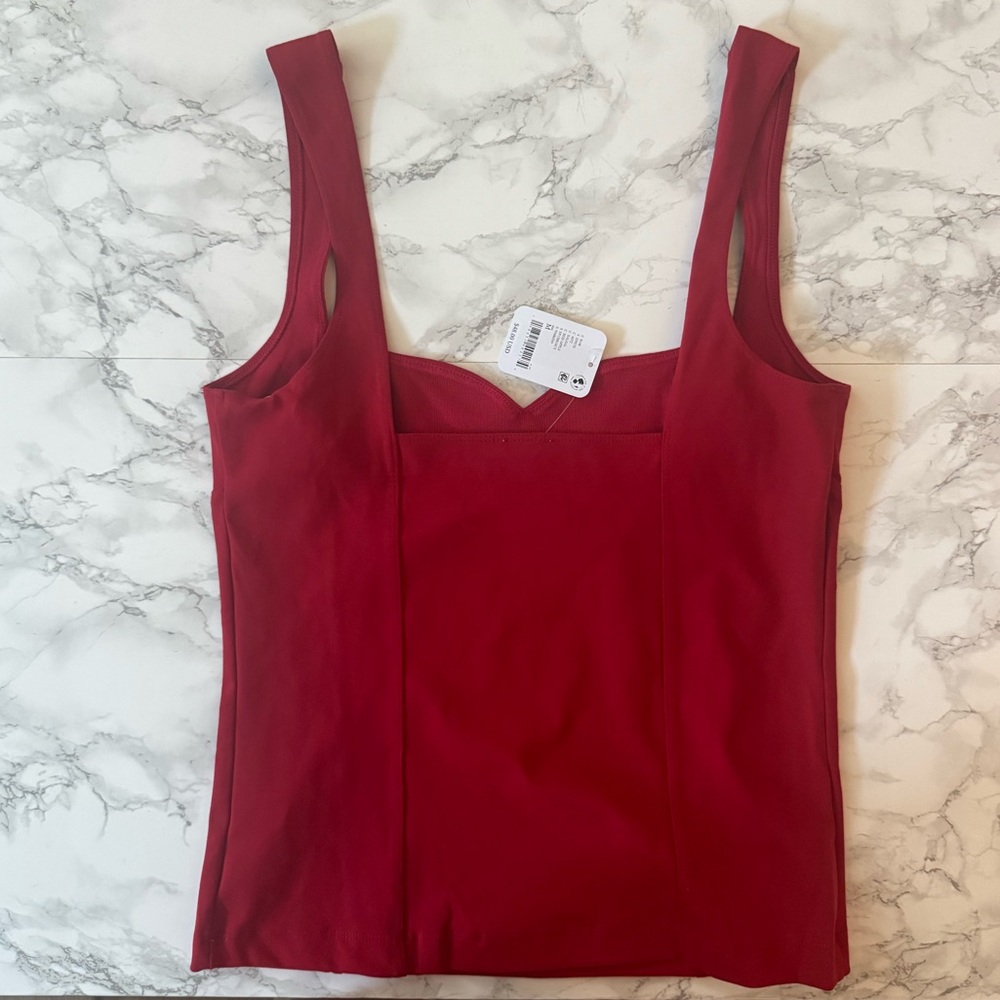 NWT Free People Somewhere Sometime Cami Tank in Salsa Size Medium Red Apple - Picture 5 of 7